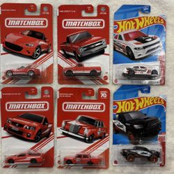 Hot Wheels Matchbox Target Exclusive Red Edition Lot Of 6 Cars New