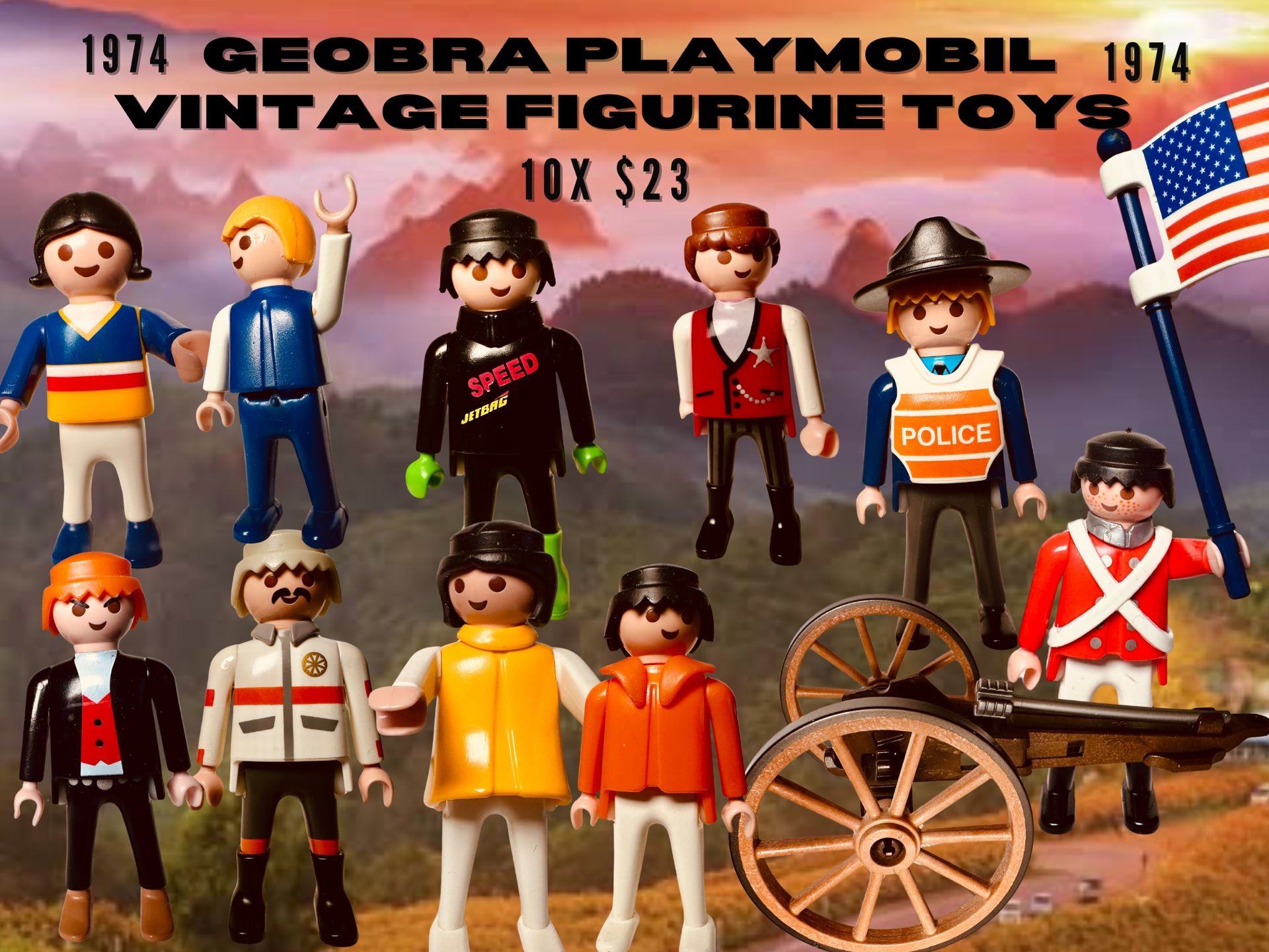 PLAYMOBIL GEOBRA 10 Figurines Toys.