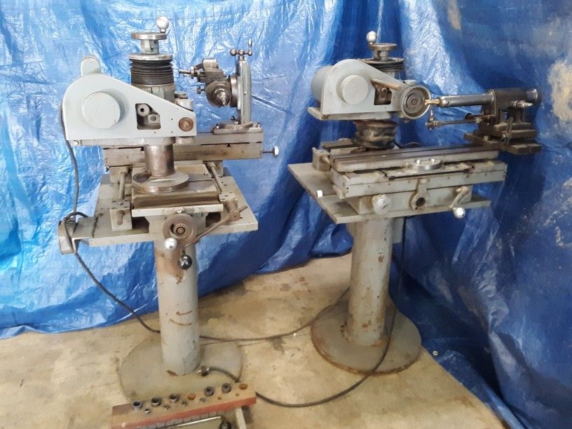 Browne & Sharpe #5 Tool & Cutter Grinders w/ Weldon Fixtures & Extra Grinding Wheels 