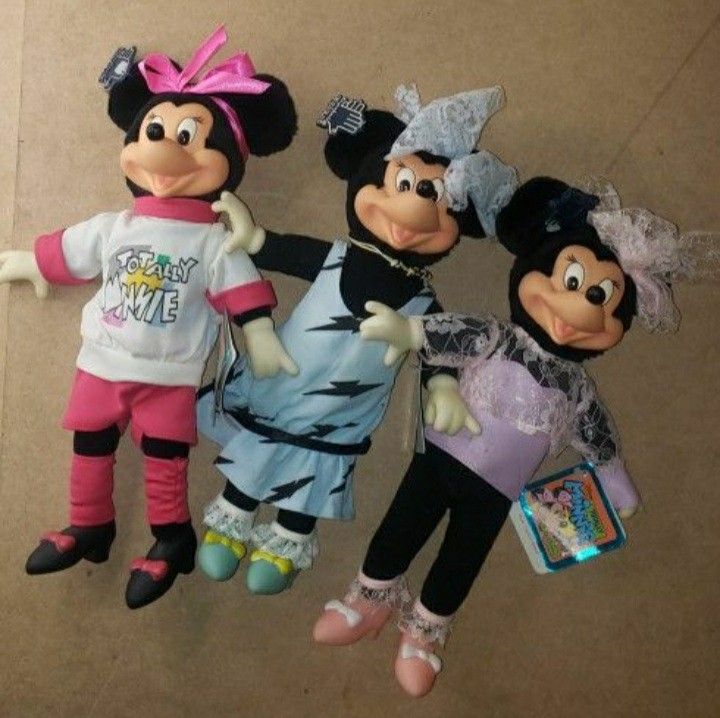 Vintage 80's "Totally Minnie" Minnie Mouse Dolls