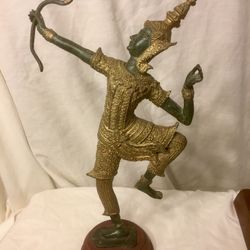 Thai Gold and Green Metal Lord Rama