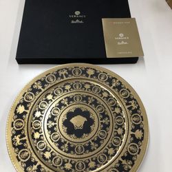 Versace I Love Baroque NOIR SERVICE PLATE 13" 