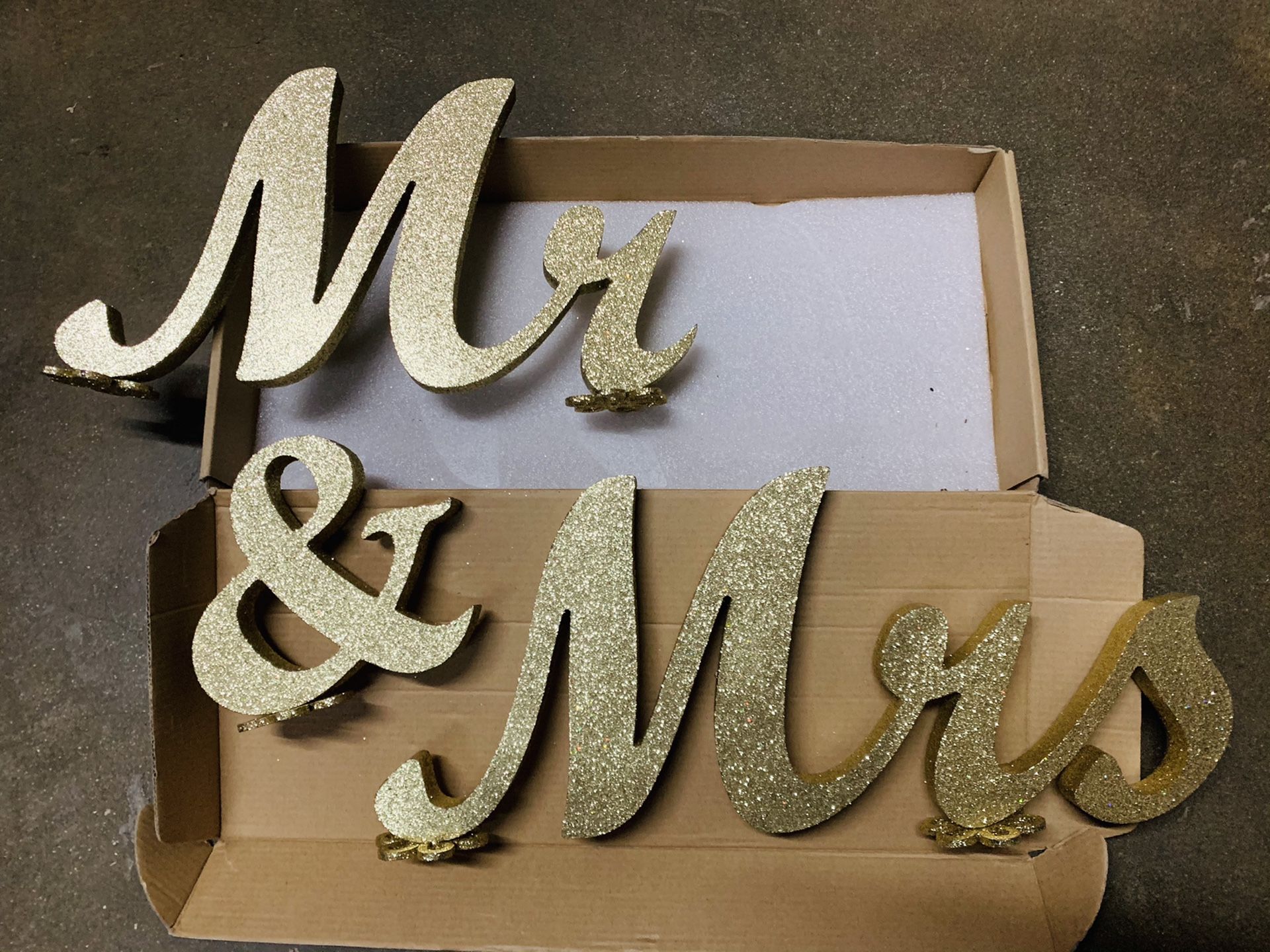 Mr. and Mrs. wedding sign