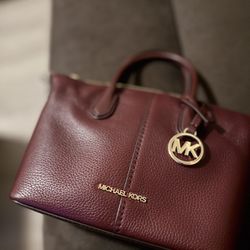 Burgundy Michael Kors Hand/Cross Body Bag