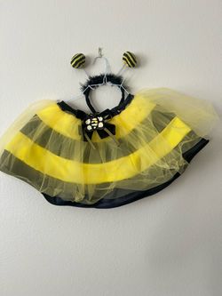 Halloween Bumble Bee Costume Tutu Skirt and Headband Set