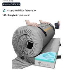 I’m KingChii CertiPUR-US Memory Foam Camping Mattress, Portable Roll Up Travel Car Camping Mattress Sleeping Pad & Floor Mattress, Cot Mattress Guest 