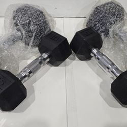 dumbbells  x2 35lbs 2x15 lbs 110 lbs total