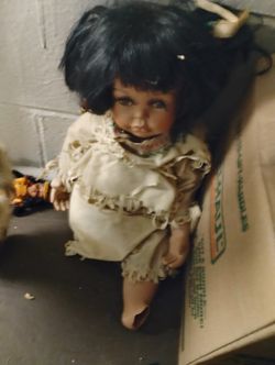Vintage Native American Porcelain Doll