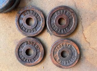 Roberts Barbells Cast Iron Weight Plates Set of 4