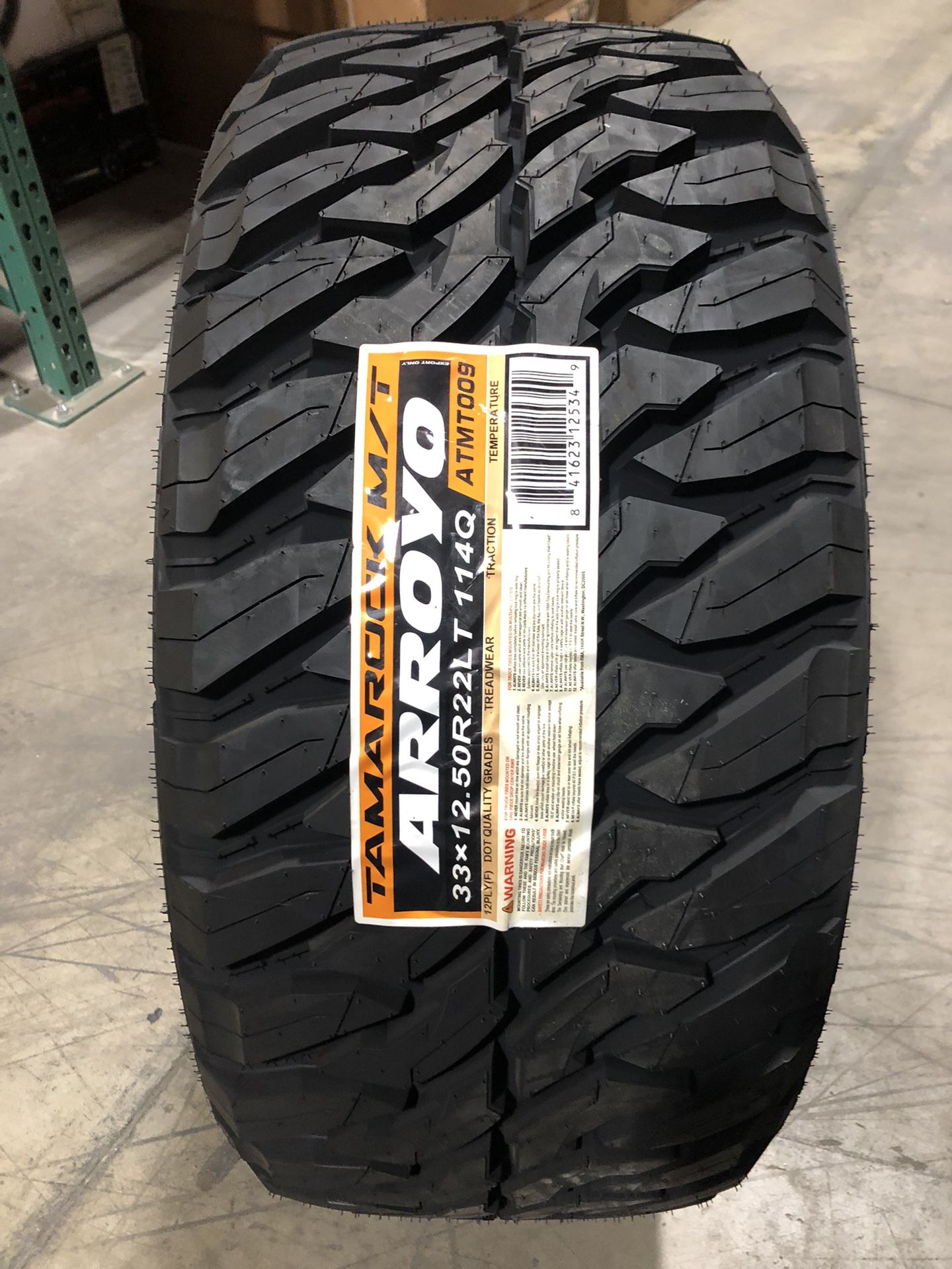 1 New Tire Arroyo Tamarock MT 12 Ply 33x12.50R22