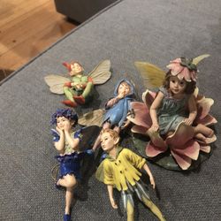 Fairy ornaments and statue