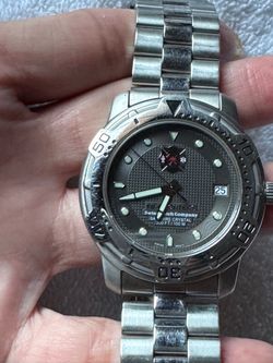 Swiss Watch Company, Men’s Firefighters, 300FT / 100M, Used Good Condition, Few Scratches Due to Storage, New Battery