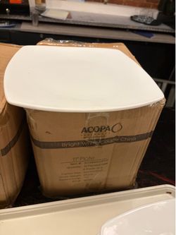 Acopa 11” square coupe dinner plate bright white NEW