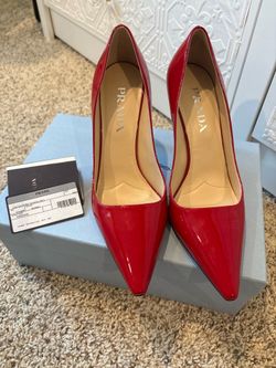 Prada red heels brand new size 38.5