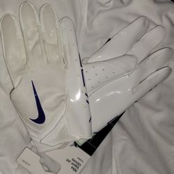 Brand New Nike Vapor Jet 8.0 Football Gloves White Purple Men Sizes Large, XL
