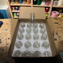 Bulk Set of 32 Clear Glass Vials