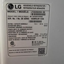 LG 20 cu. ft. Top Freezer Refrigerator 