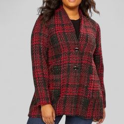 Lane Bryant Plaid Coat 