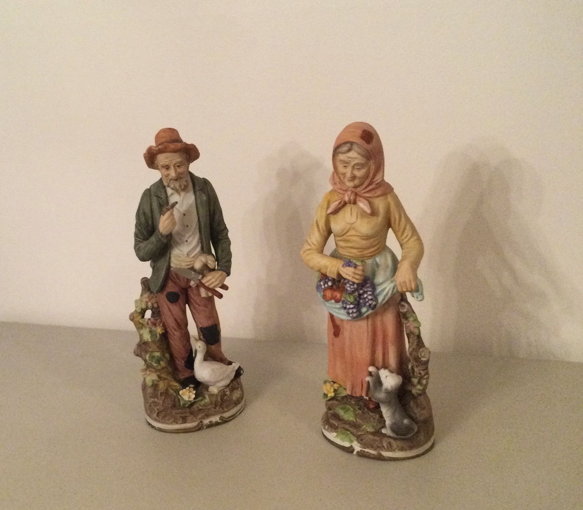 Vintage Elderly Couple Figurines