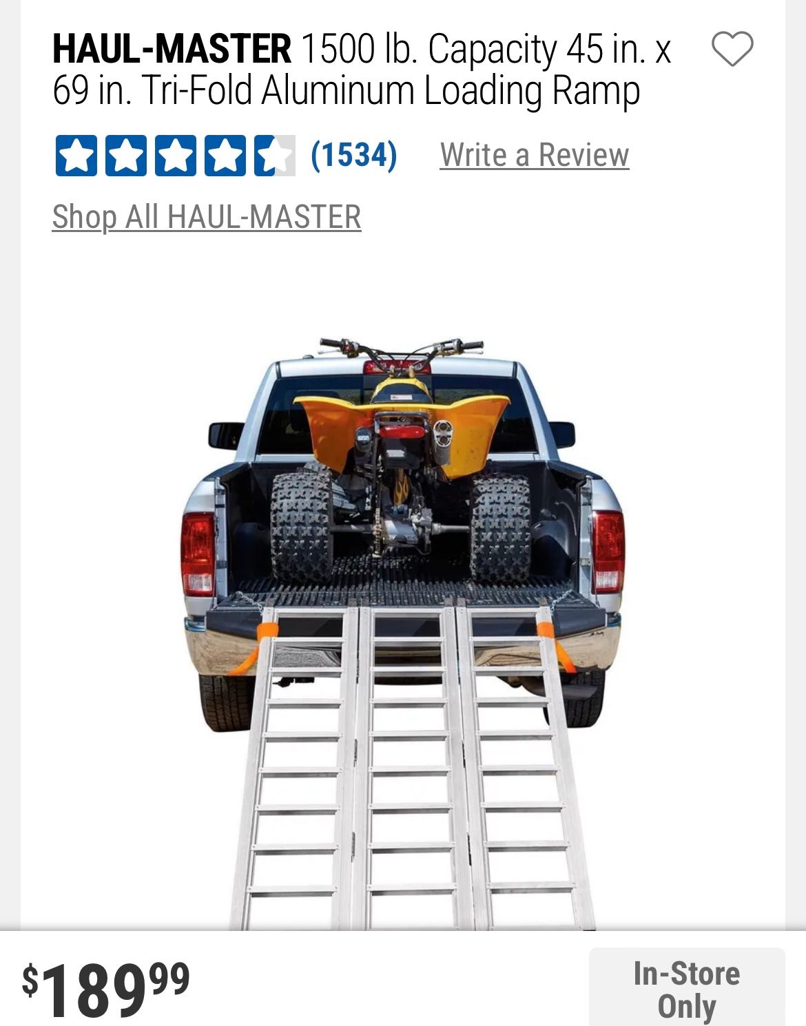 Loading Rack For Quads & Dirt Bikes