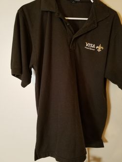 Port Authority medium polo shirt with fleur de lis