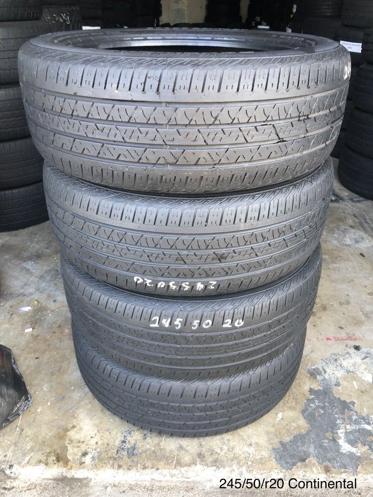 245/50/r20 Continental ALL FOUR (4) TIRES