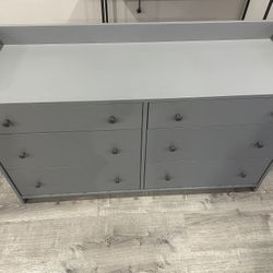 6 Drawer Gray Baby Dresser