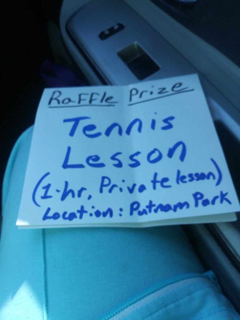 Tennis Lesson.  1 Hr One On One At Putnam Park