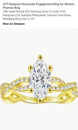 18k gold Engagement ring  for woman size 7.5