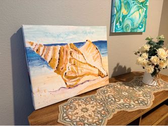 Beautiful original acrylic painting on a 16” × 20” stretched canvas.