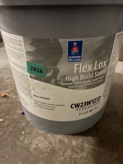 Exterior Satin Gray paint. #7074 Software. 5 gallons.