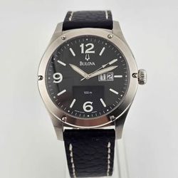 🦖Rare Bulova 63B59 Swiss Made Quartz Watch - Big Date - Sapphire Crystal 🦖