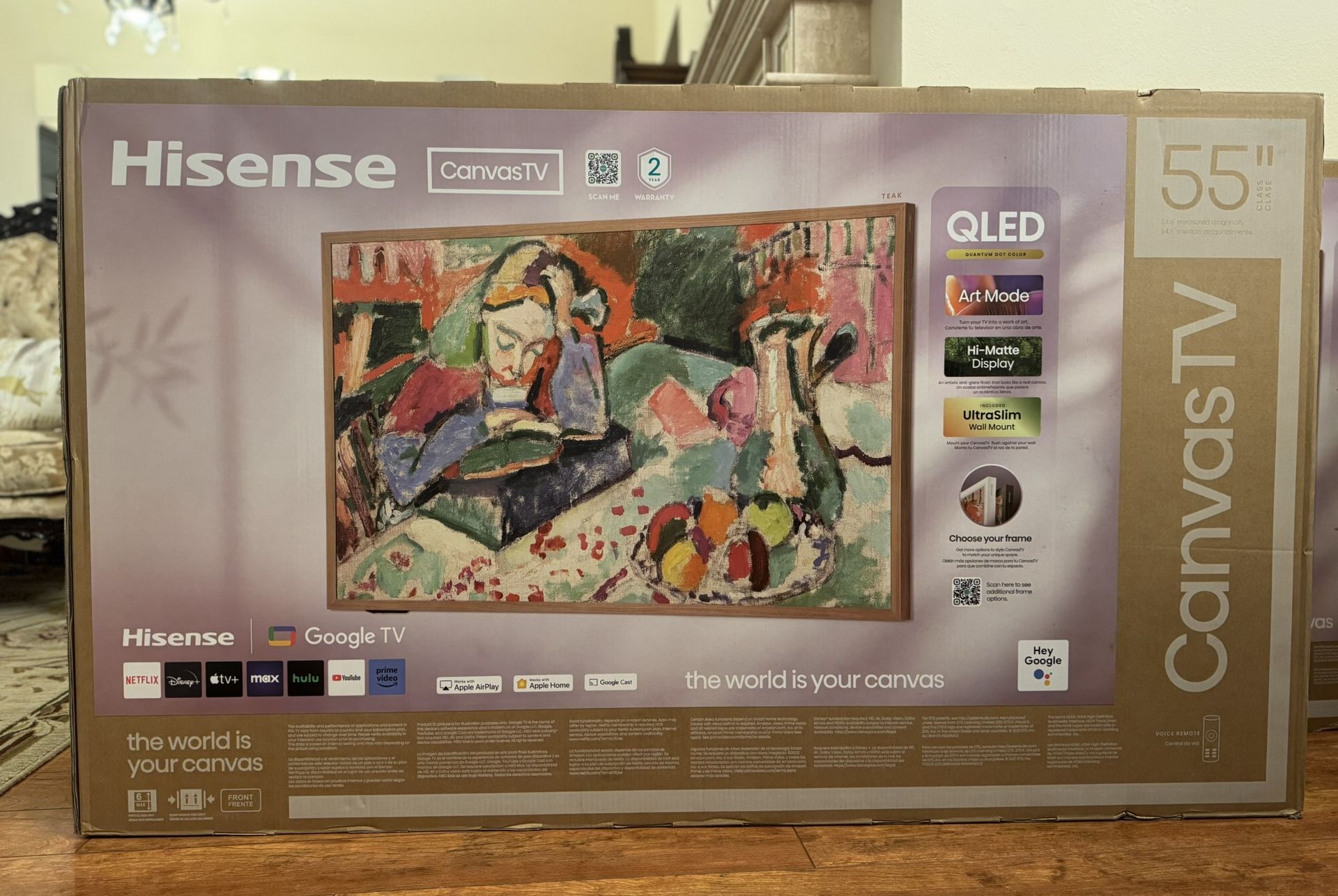 NEW! Hisense 55-Inch Class QLED 4K S7N CanvasTV Series