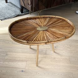 Gabriella Crespi Authentic Rattan Bamboo Tray From Rising Sun Collection