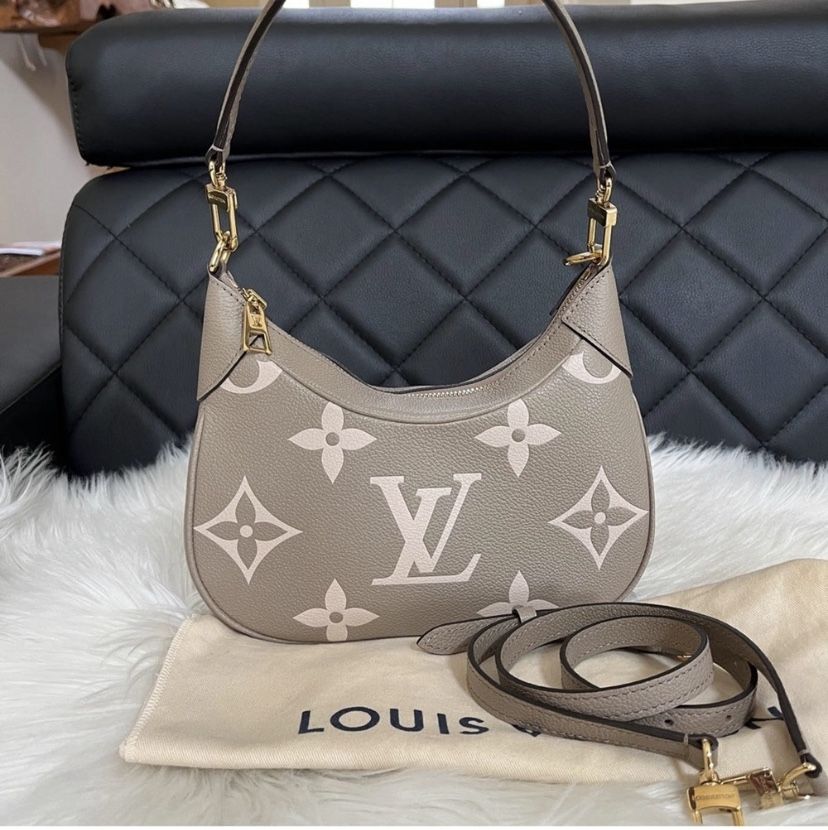 Louis Vuitton Bagatelle Bicolor Cream / Dove Empreinte Bag
