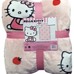 Strawberry Hello Kitty Blanket 