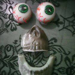 Halloween Wax Skull Candle