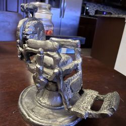 Collective Pewter Figurine KOKEN Handcrafted USA Signed Ricker © L Barber Chair