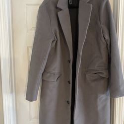 Mens Medium Gray Forever 21 Pea Coat