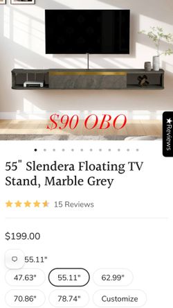 55 Inch Floating Entertainment Center TV Stand