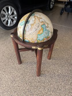Replogle “World Classic” Floor Globe — Real Wood Stand — 32” Tall