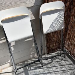 IKEA Franklin Barstool, Foldable White/white 