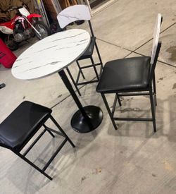 Bar table with 3 chairs
