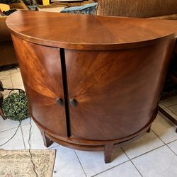        Elegant Half Moon Storage Cabinet