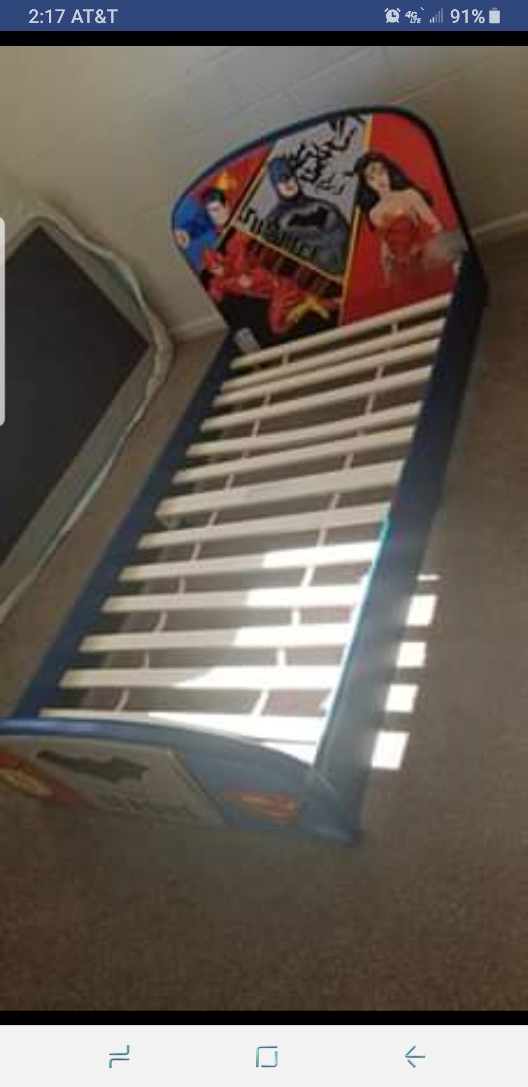 Kids Marvel bed... fits twin sized mattress. $50