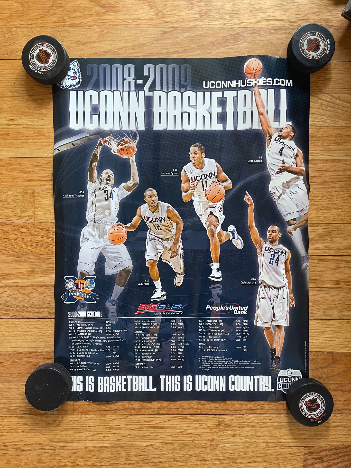 2008-2009 UCONN Men’s Basketball Poster