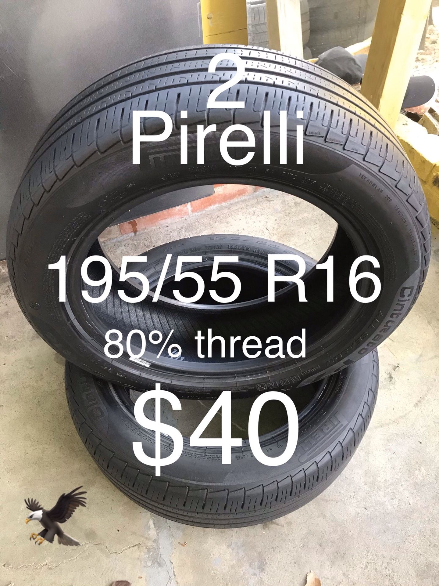 2 Pirelli tires 195/55 R16