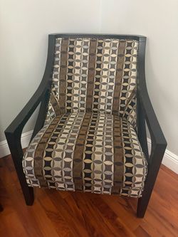 Accent Chair with Geometric Upholstery
