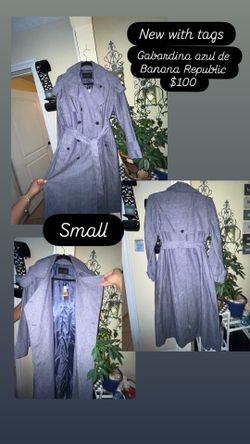 Blue trench coat- banana republic