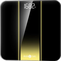 RunStar Digital Bathroom Scale for Body Weight with High Precision, Clear LED Backlight Display, Accurate Scale with 6mm Tempered Glass, 400lb 2K+ bou